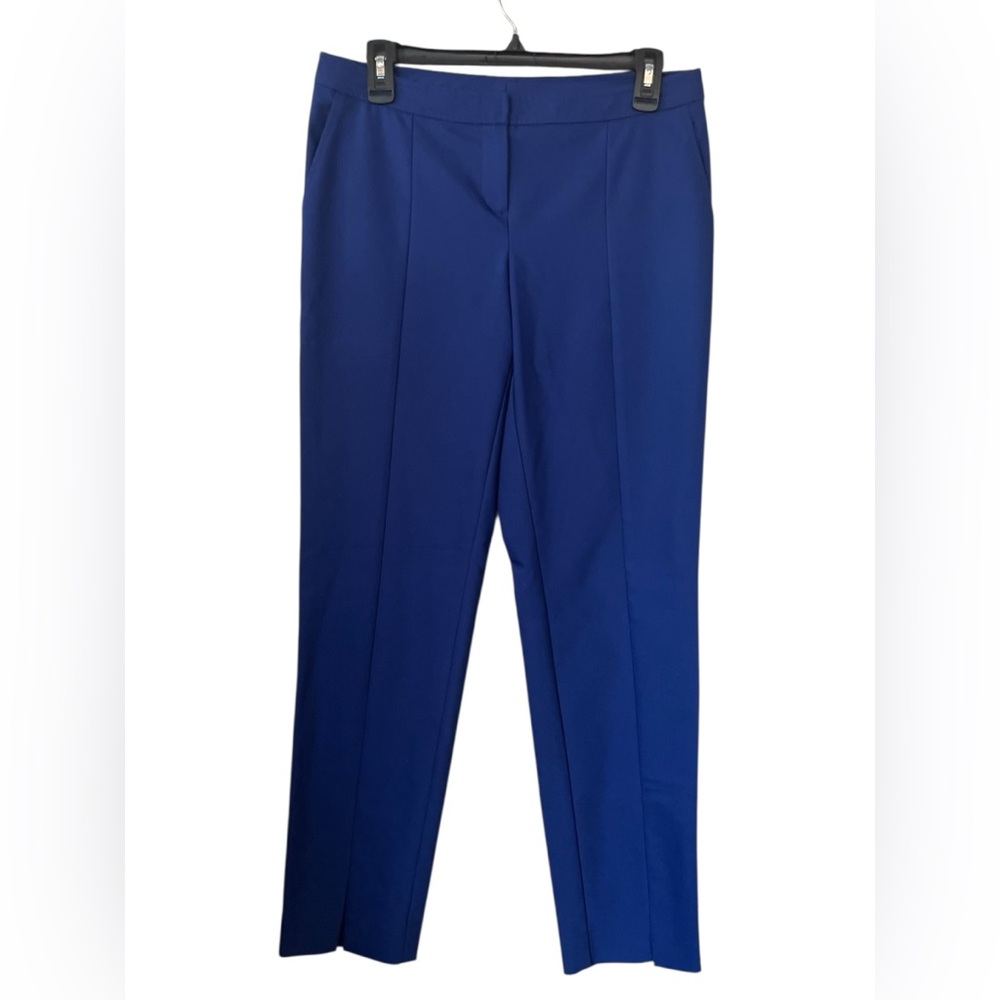 St. John Royal Blue Straight-Leg Ponte Trouser Pants Size 5